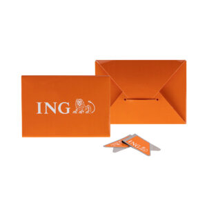 Bedruckte Geschenkverpackungen für Logo Metall-Büroklammern, perfekt zum Organisieren von Dokumenten und als Werbemittel.
