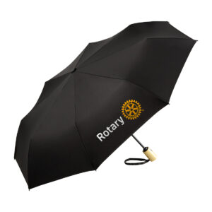 Vollautomatischer Rotary Taschenschirm, elegant & kompakt, mit stabilem Schaft und rutschfestem Griff.